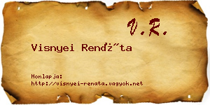 Visnyei Renáta névjegykártya